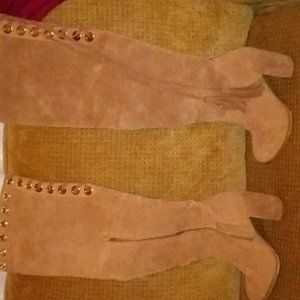 New Knee High Stack Heel Boots size 6